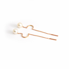 Сережки із золота з перлинами