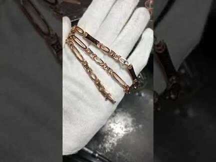 Цепочка из золота в стиле Cartier сделана в ювелирной мастерской по индивидуальному заказу.